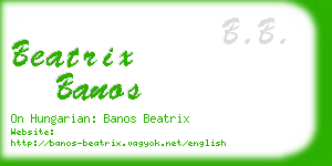 beatrix banos business card